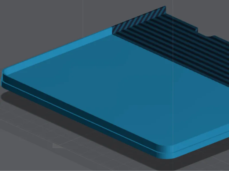 added a ledge to prevent items from falling