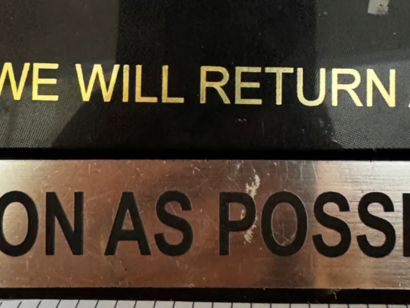 AS SOON AS POSSIBLE