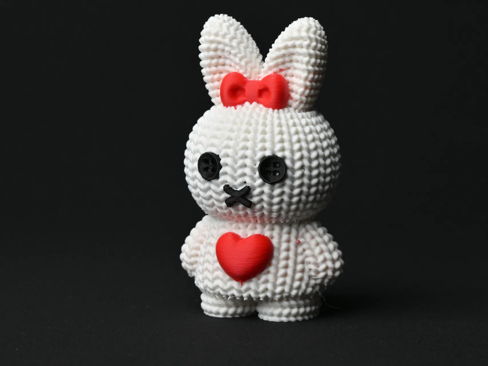 情人节 针织爱心大白兔（编织）ams VS 单色