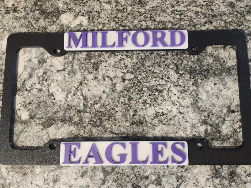 Customizable License Plate Frame (12" American)