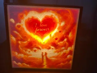 valentine's day Lithophane Draft