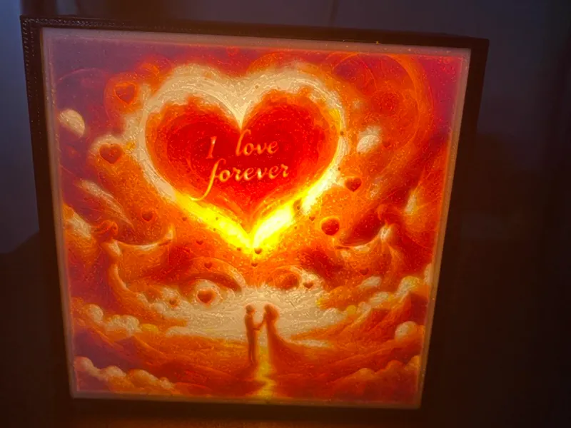 valentine's day Lithophane Draft