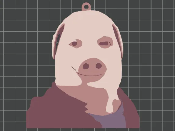 John Pork Keychain by bobtschigerilloMakerWorld: Download Free 3D Models