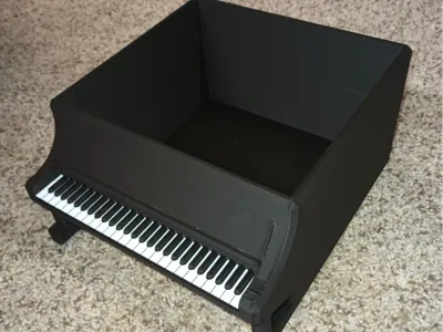 Piano Valentines box with hinged top