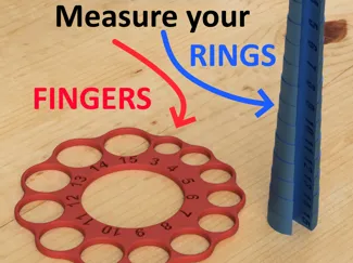 Rings & Fingers sizer - universal + Mandrel