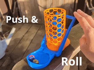 push & roll - Automatic dice tower - carbon style 