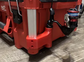 Milwaukee packout fishing rod holder