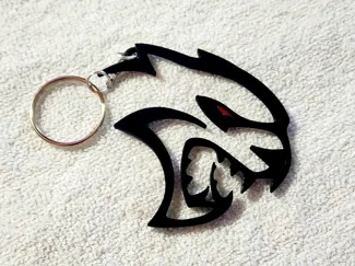 Hellcat Logo Face Keychain