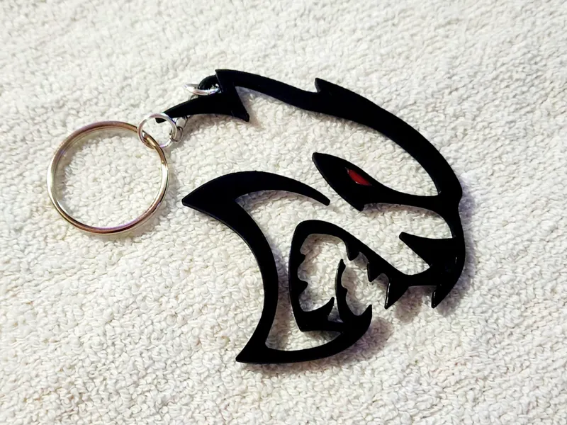 Hellcat Logo Face Keychain