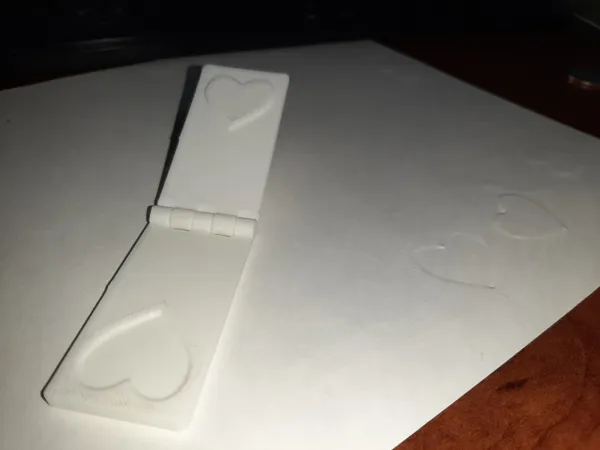 Tampon cœur à imprimer en une pièce