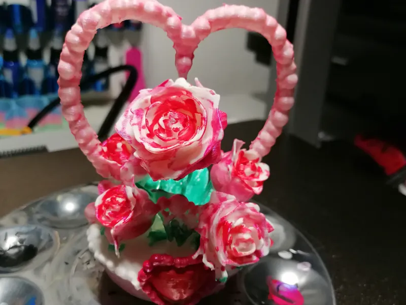 Valetin Herz mit Rosendekor