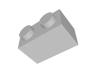 1 x 2 brick piece
