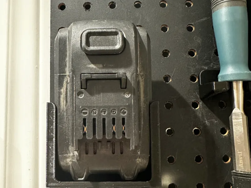 Tool Battery Peg board holders
