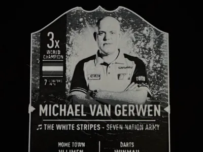 Michael Van Gerwen Dart Card Hueforged