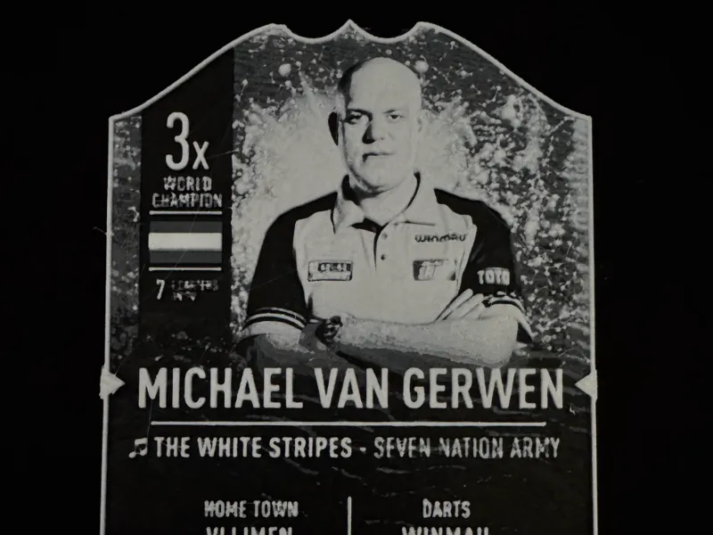 Michael Van Gerwen Dart Card Hueforged