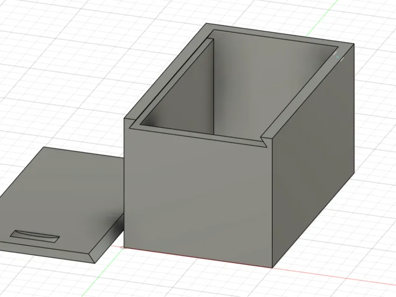 Box with sliding door