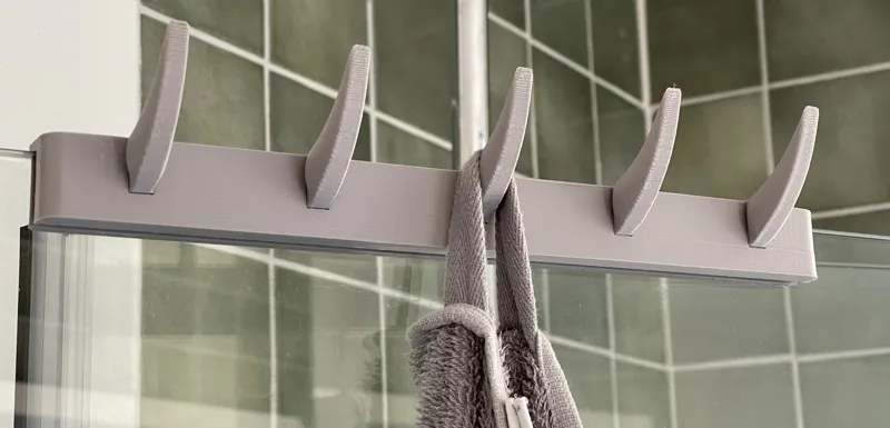 Towel hooks for shower door/wall