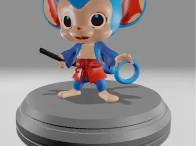 Blue Katana Monkey