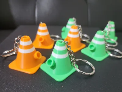 420 "safety cones" key ring