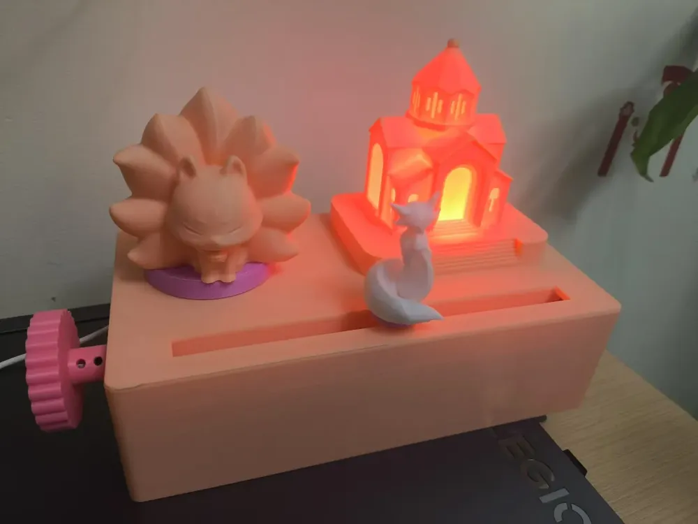 Valentine's Day 8-Note Music Box/Night Light/Rotating Display Stand by ...