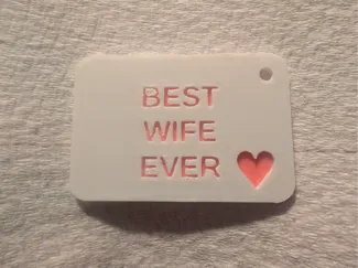 "Best Ever" Customizable Valentine Keychain