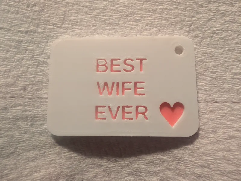 "Best Ever" Customizable Valentine Keychain