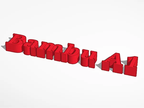 Bambu A1 text to print
