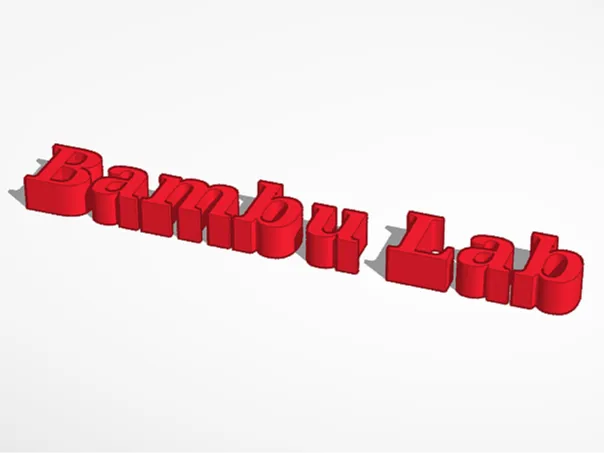 Bambu Lab text to print