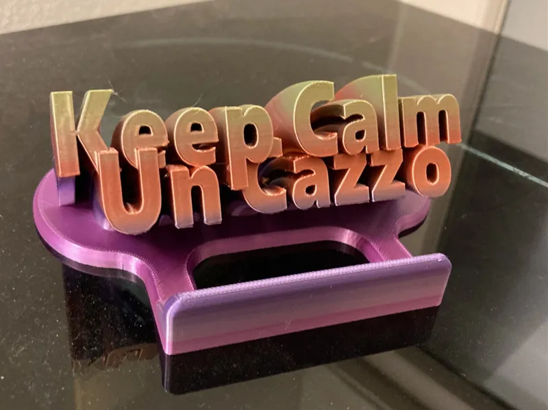 Portacellulare da scrivania "Keep Calm Un C...o"