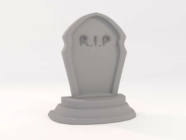 Tombstone with round base