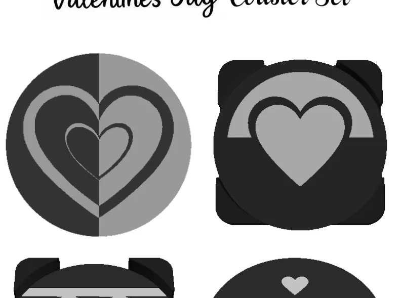 Coaster Set: Valentines Day