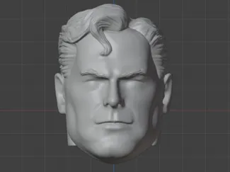 classic Superman head sculpt