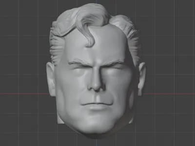 classic Superman head sculpt