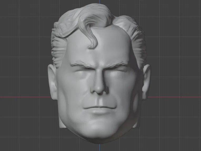 classic Superman head sculpt