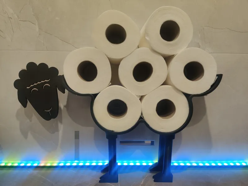 Toilet Paper Sheep - Detailed head