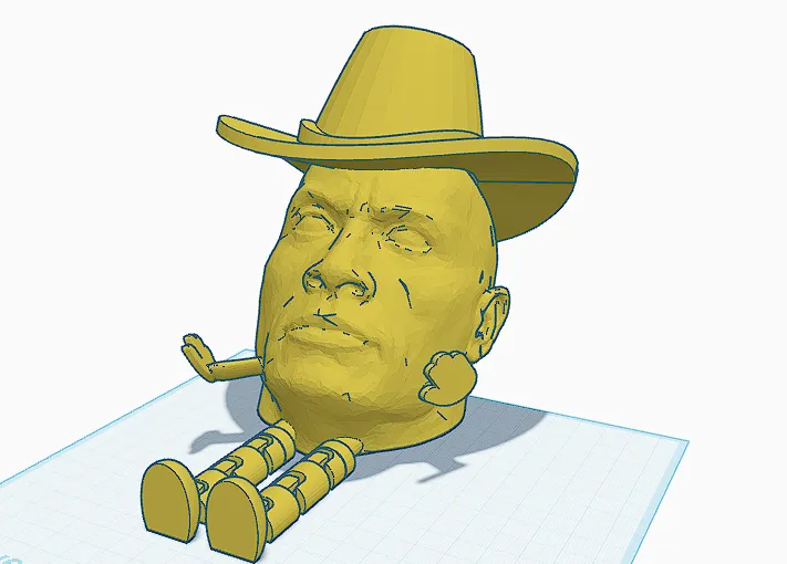 the rock with hat and limbs