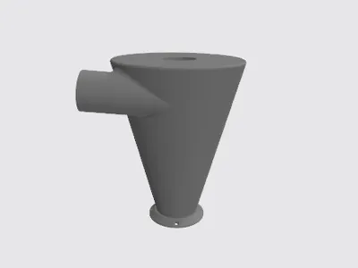 Cyclone separator for HT pipe DN 50