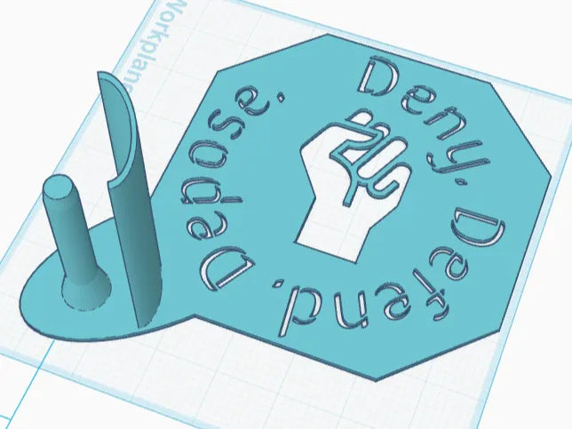 Deny Defend Depose Stencil