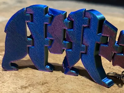 flexi bear keychain