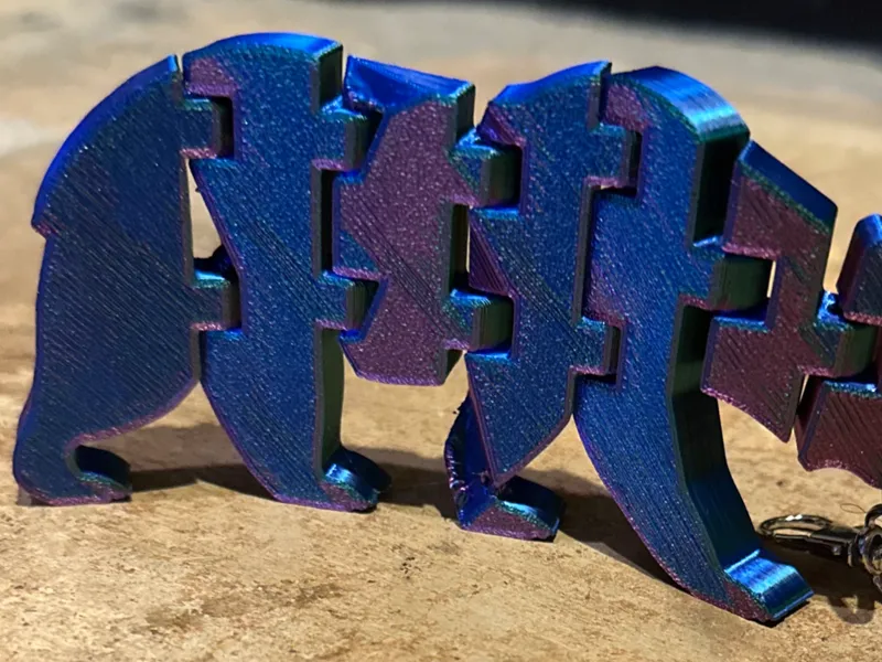 flexi bear keychain