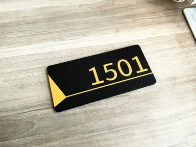 Personal House Number Plate