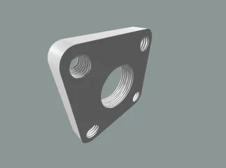 4cm x 4cm x 1cm spacer with 4 holes