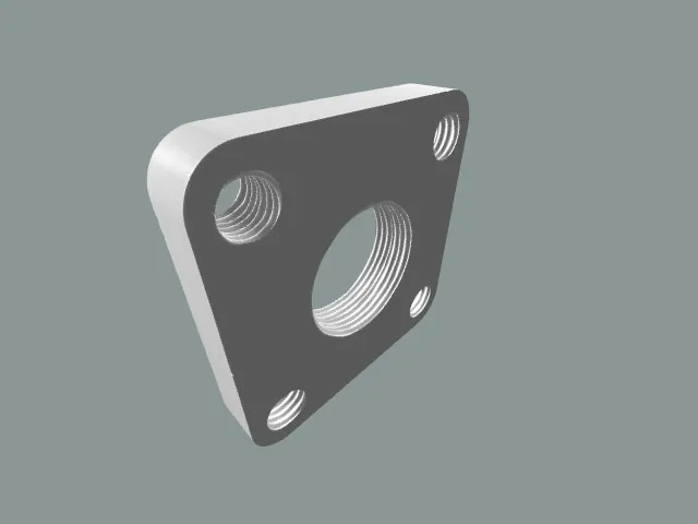 4cm x 4cm x 1cm spacer with 4 holes