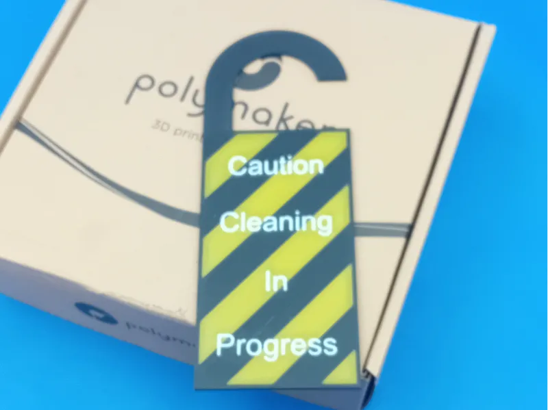 Caution Cleaning In Progress Door Hanger