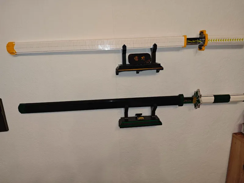 Demon Slayer Katana blocks shelf