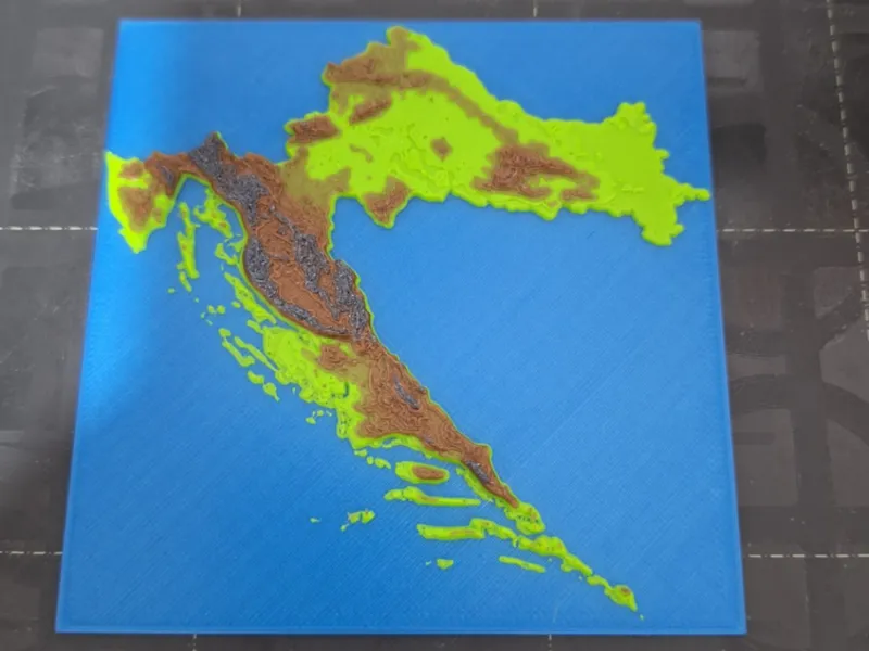 Croatia topographic map