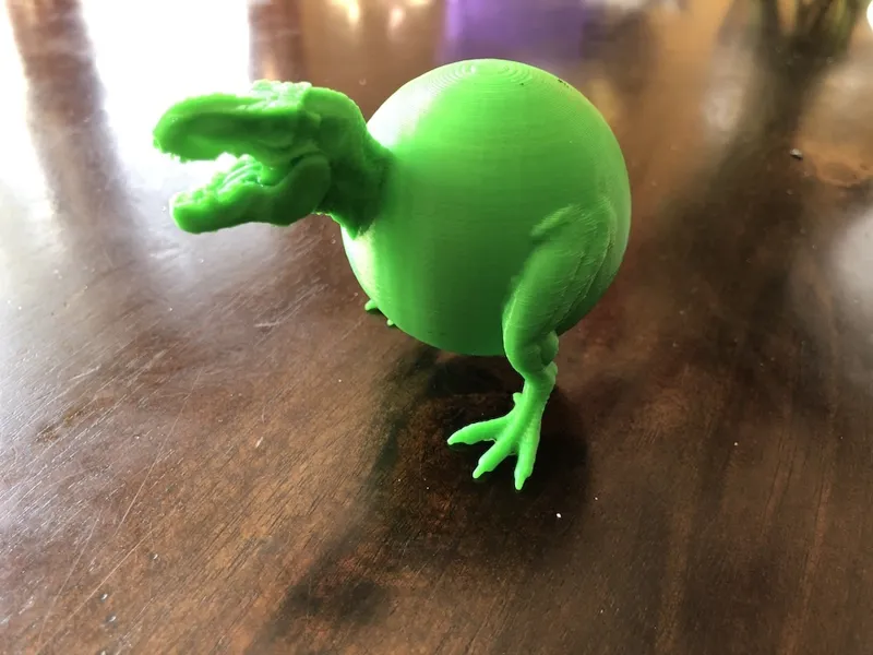 Dinosaur w/ a ball for the body, no hands or tail