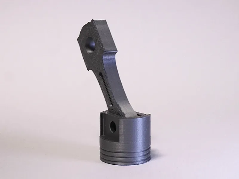 Piston and  connecting rod