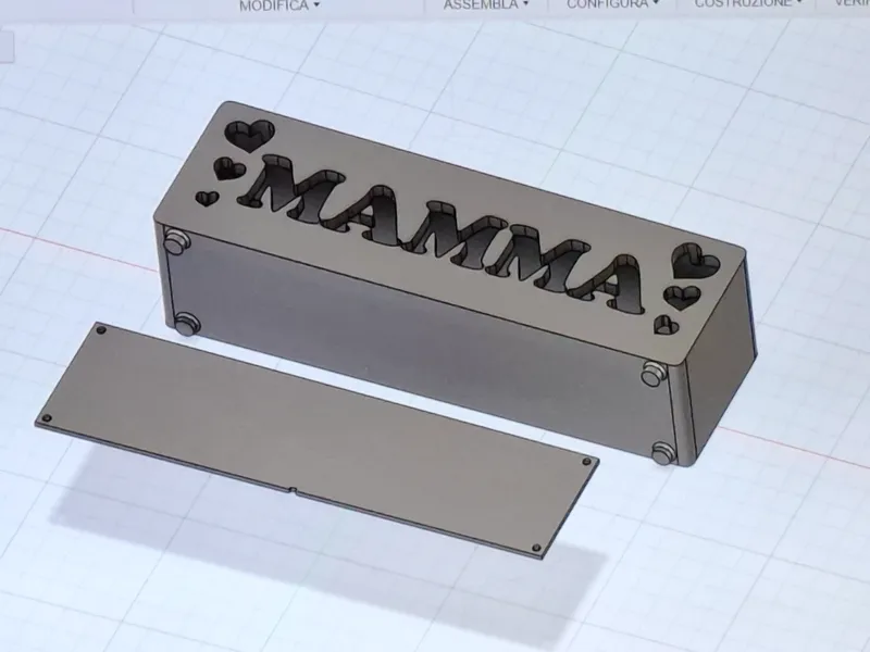 Lampada LED scritta Mamma