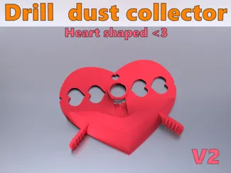 Heart shaped drill dust collector